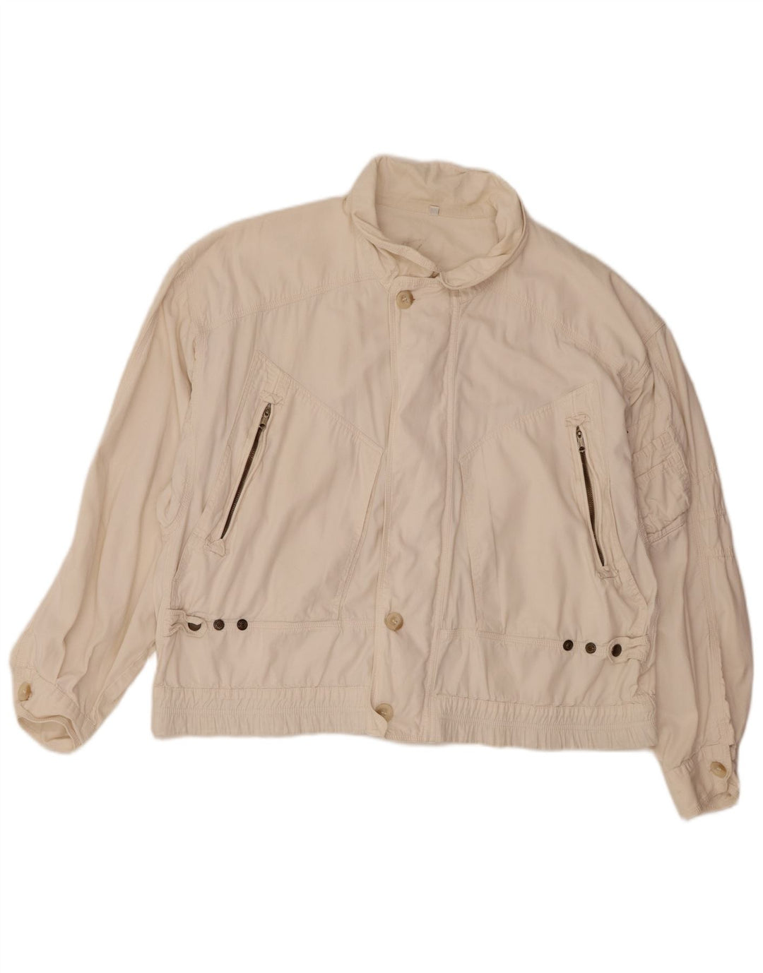 Ciao Chaqueta Bomber Hombre IT 48 Mediana Algodón Blanco Roto