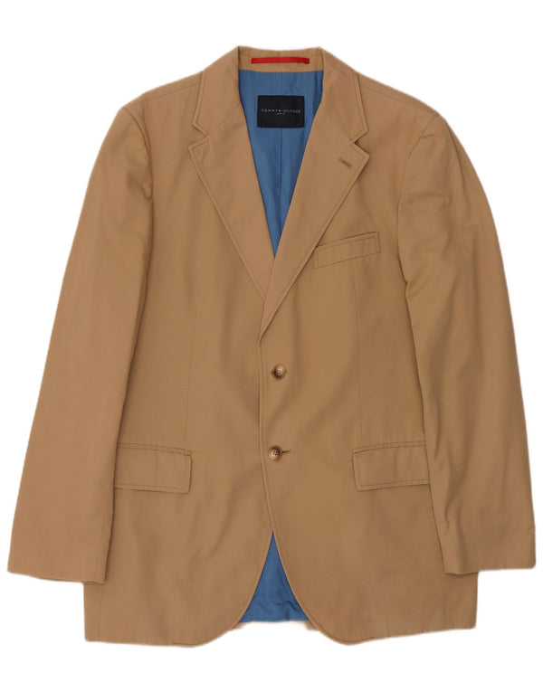 TOMMY HILFIGER Chaqueta tipo blazer de 2 botones para hombre EU 52 XL Algodón beige