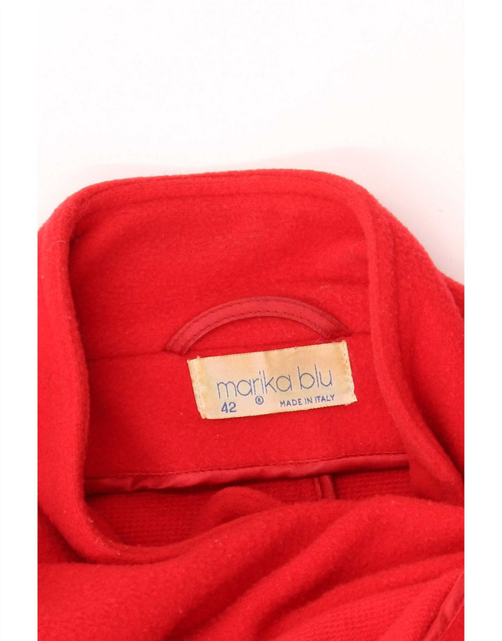 Marika Blu Abrigo militar holgado para mujer IT 42 Medium Red Designer