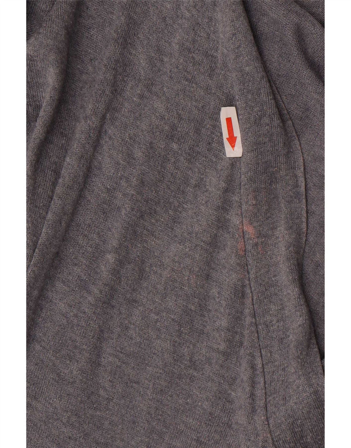 Zara Mujer Cárdigan Abierto Suéter UK 42 Gris Medio