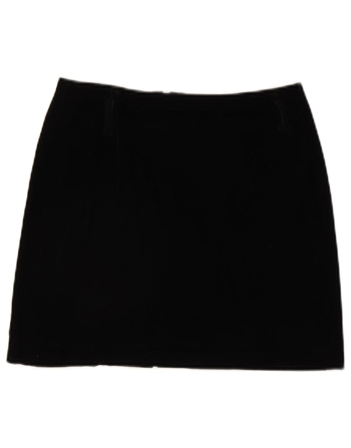 MAX & CO. Falda de pana para mujer UK 10 Small W27 Acrílico negro