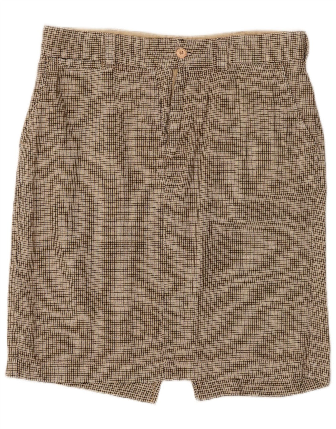 Falda Recta Woolrich Mujer W33 Large Beige Check Linen
