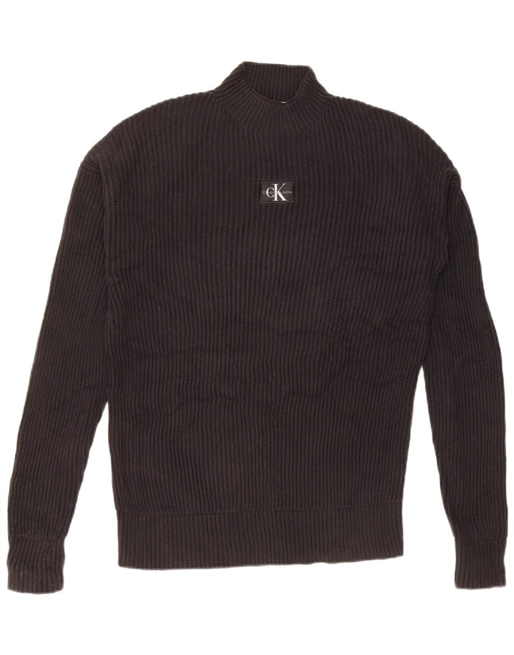 Calvin Klein Jeans - Jersey con cuello alto para hombre, talla grande, color negro