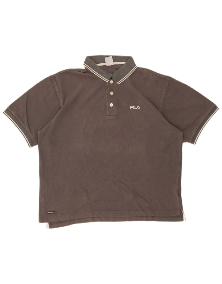 Polo Fila Hombre Algodón Gris Medio