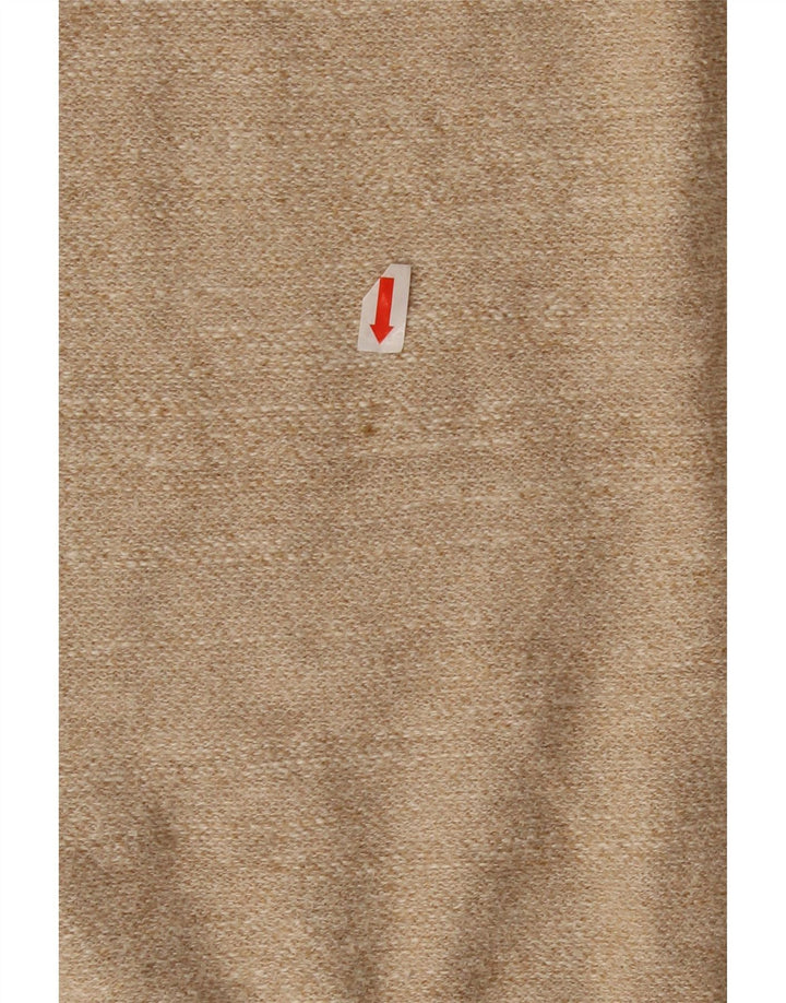 J. Crew - Jersey para hombre con cuello y cremallera, talla pequeña, algodón beige