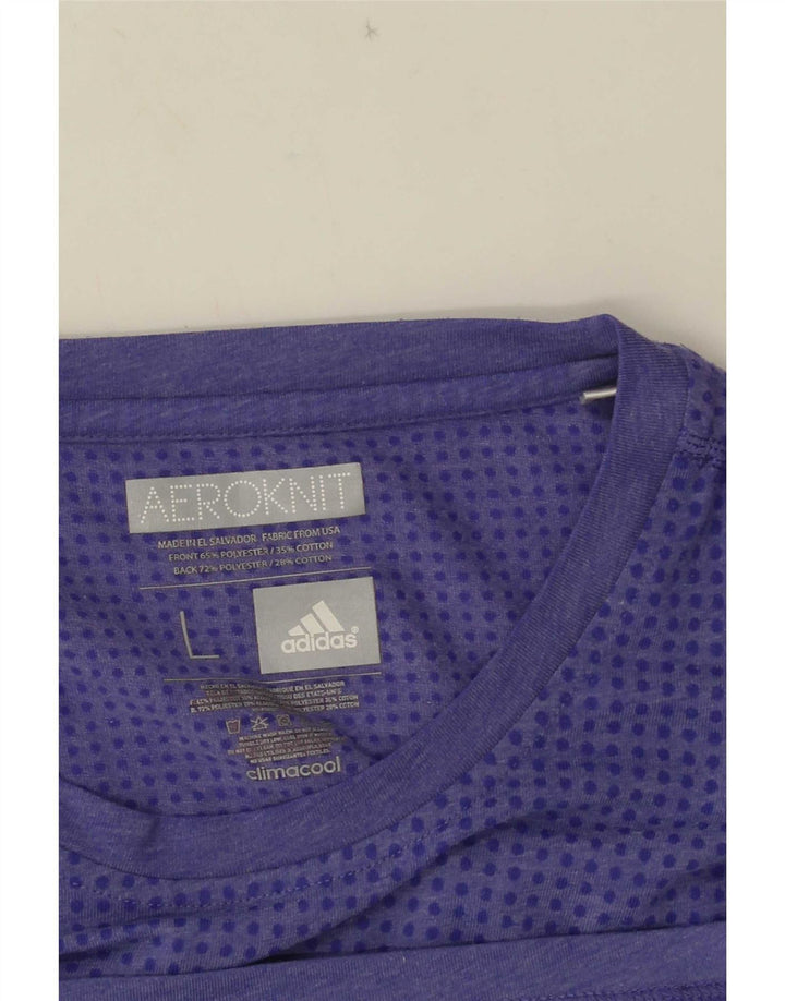 Adidas Mens Climacool Camiseta Top Grande Púrpura Poliéster