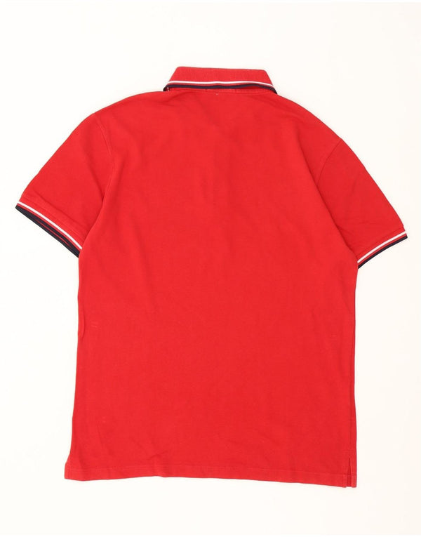 Polo Fred Perry Hombre De Algodón A Rayas Rojo Medio