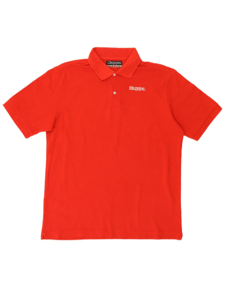 Kappa Polo Hombre Grande Rojo Algodón