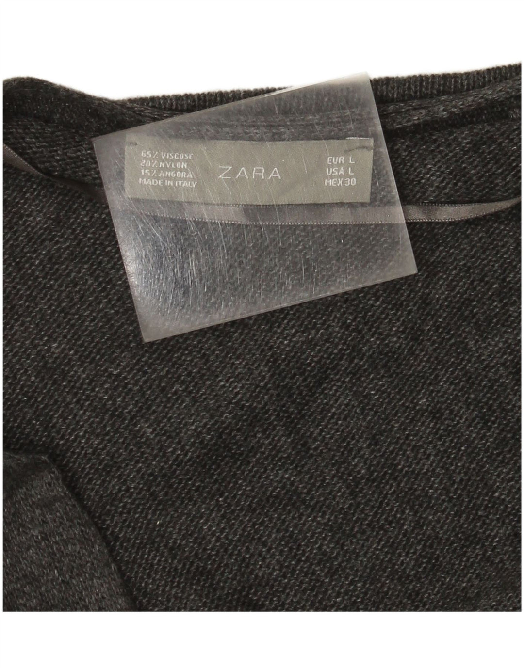 Zara Mujer Cárdigan Suéter UK 44 Grande Viscosa Gris