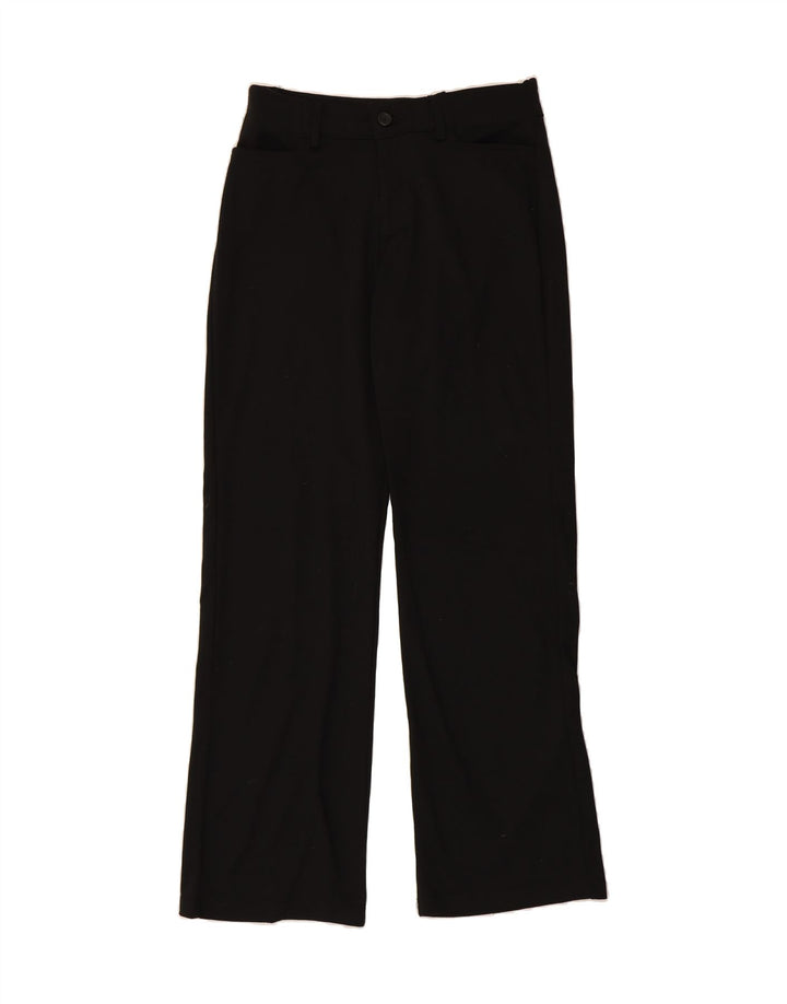 LEE Womens Straight Casual Trousers US 12 Large W32 L34 Black Polyester Vintage Lee and Second-Hand Lee from Messina Hembry 