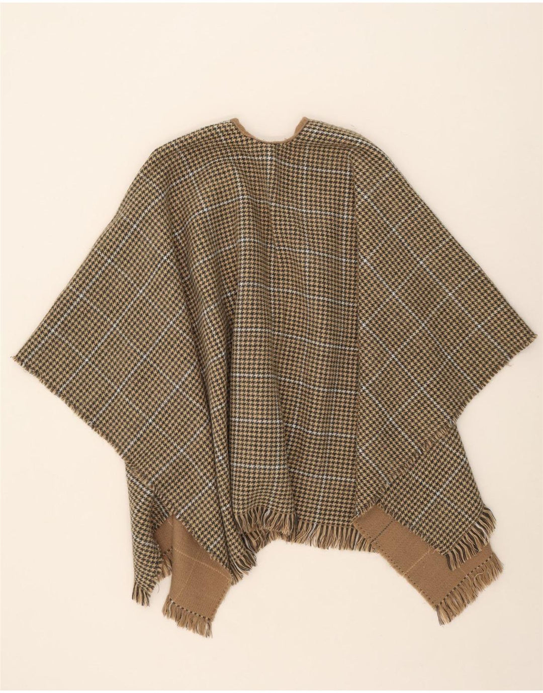 Capa Reversible De Cuadros Beige Talla única Mujer