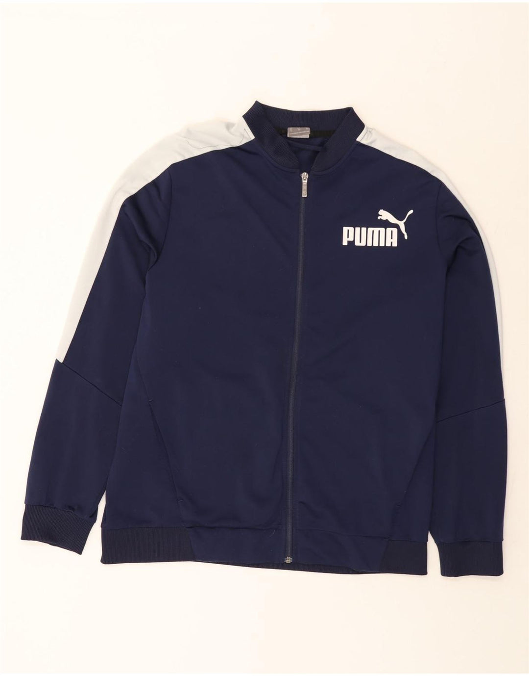 Puma Hombre Gráfico Chándal Top Chaqueta XL Azul Marino Colorblock