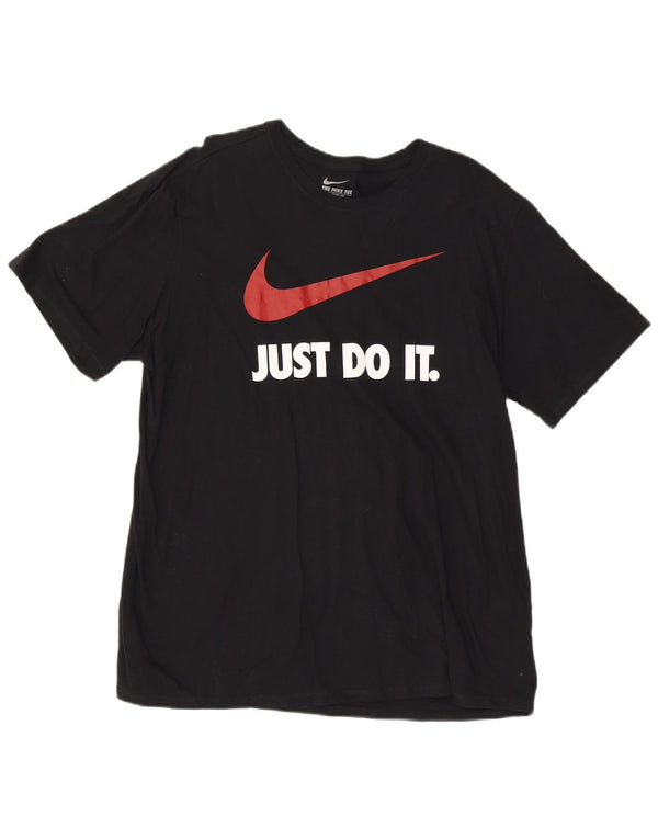 Nike Camiseta gráfica de corte atlético para hombre, talla 2XL, algodón negro