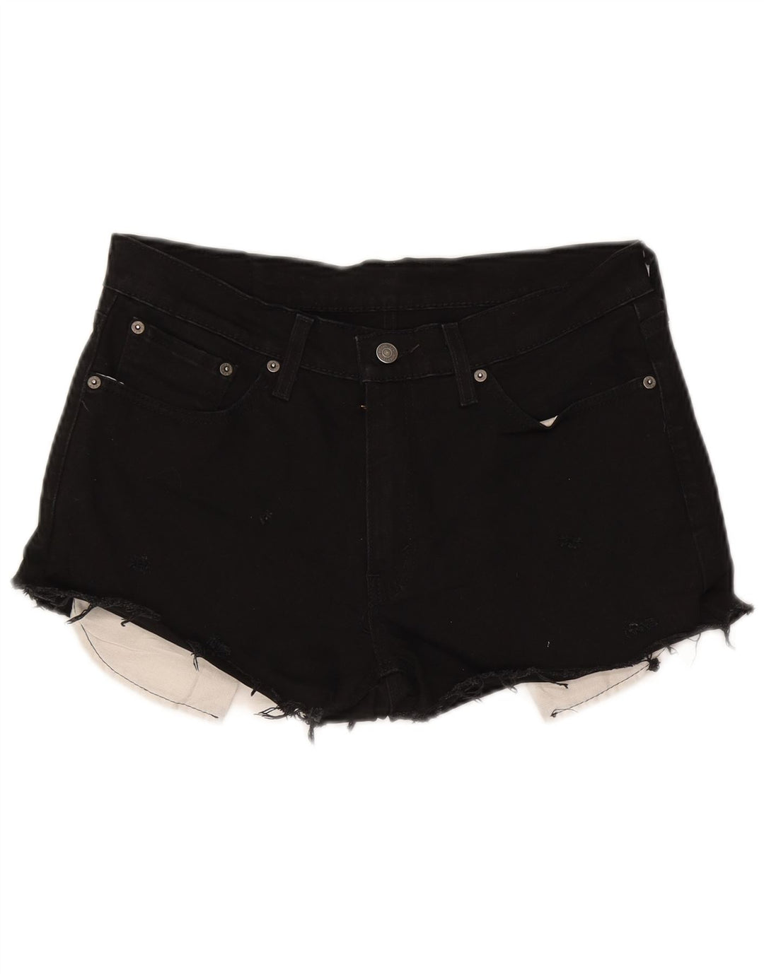 Levi's Mujer 541 Shorts De Mezclilla W32 Grande Algodón Negro