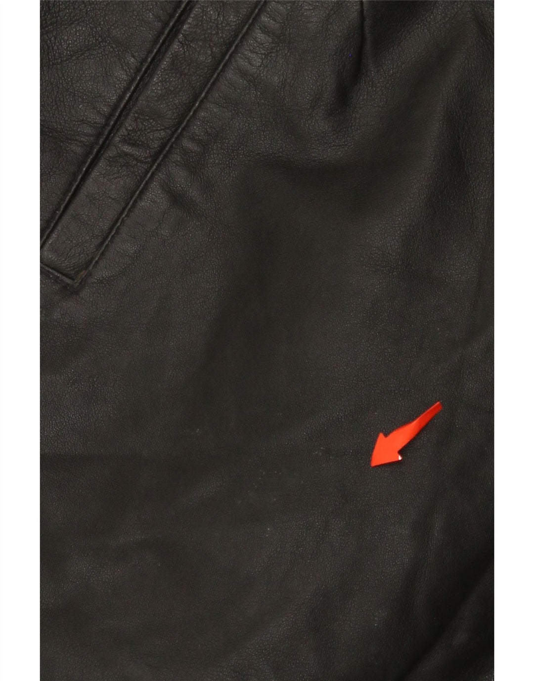 MISS JOY Pantalones cortos de cuero de cintura alta para mujer EU 38 Medium W25 Cuero negro