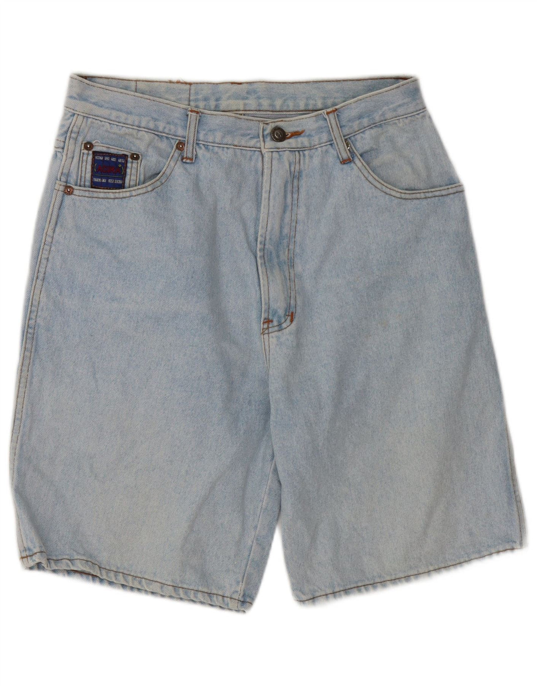 VINTAGE Shorts de mezclilla para mujer W29 Algodón azul medio