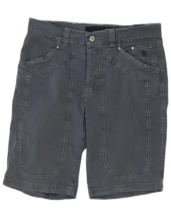 Jeckerson Pantalones cortos casuales para hombre W32 Algodón gris medio