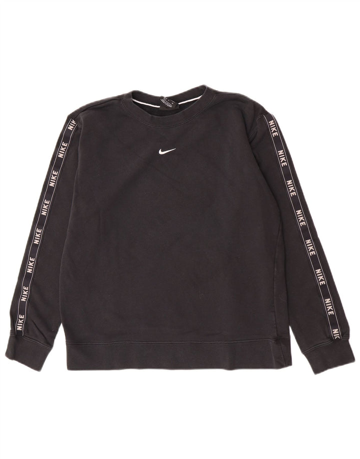 Nike - Sudadera de gran tamaño con gráfico para mujer, talla 10, color negro