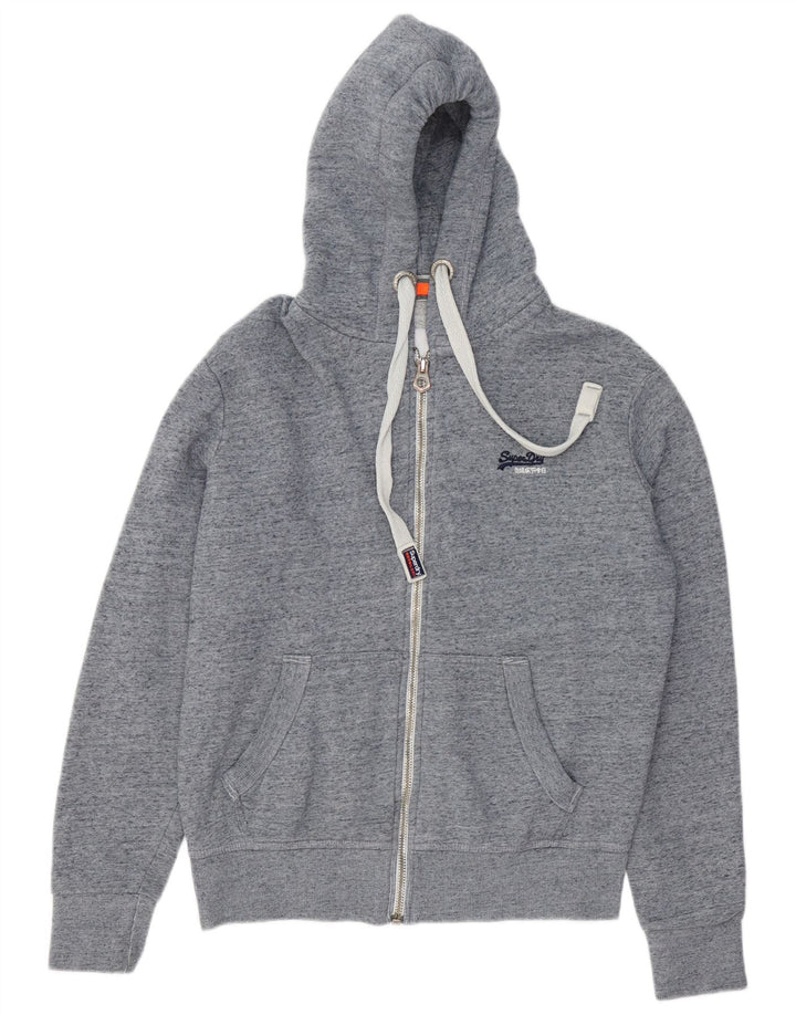 Superdry Hombre Sudadera Con Capucha Y Cremallera De Algodón Moteado Azul Medio