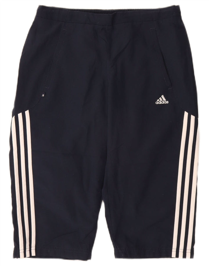 Adidas Bermudas deportivas para mujer UK 12 Medium Azul marino Poliéster