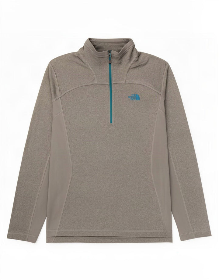 The North Face Jersey De Chándal Con Cremallera Y Cuello Para Hombre Gris Medio Moteado