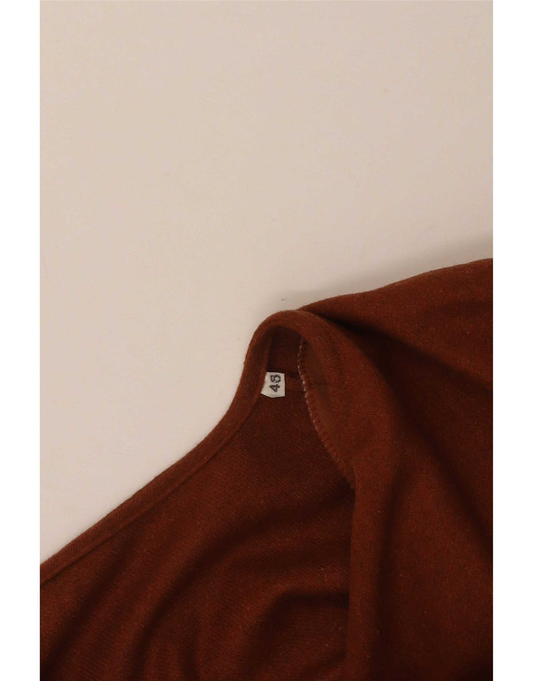 Vestido vintage de manga larga para mujer IT 46 Marrón grande