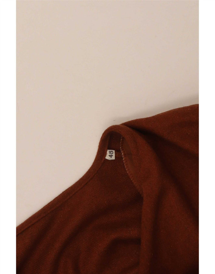Vestido vintage de manga larga para mujer IT 46 Marrón grande
