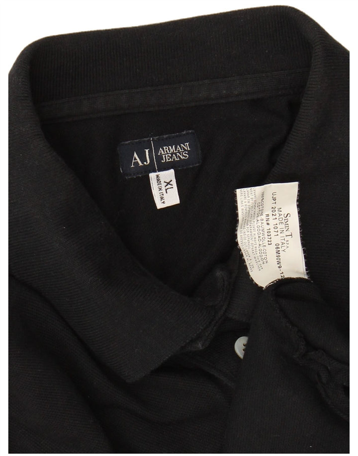 ARMANI JEANS Polo Hombre XL Algodón Negro