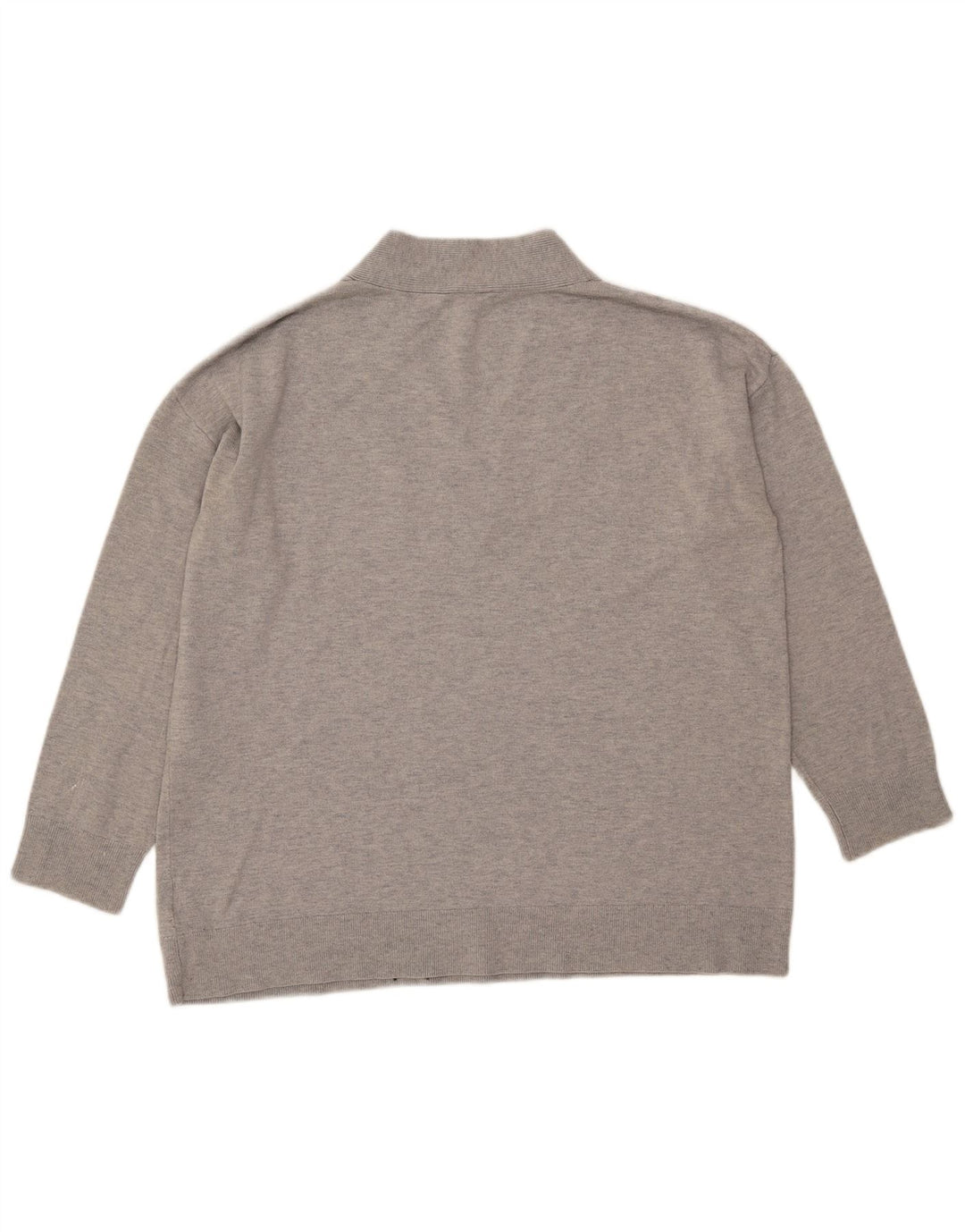 Gap Suéter tipo jersey de gran tamaño con cuello en V para mujer UK 46 Grande gris moteado