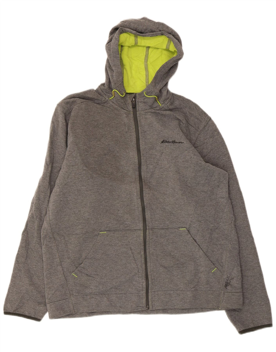 EDDIE BAUER Suéter con capucha y cremallera para hombre Poliéster gris grande