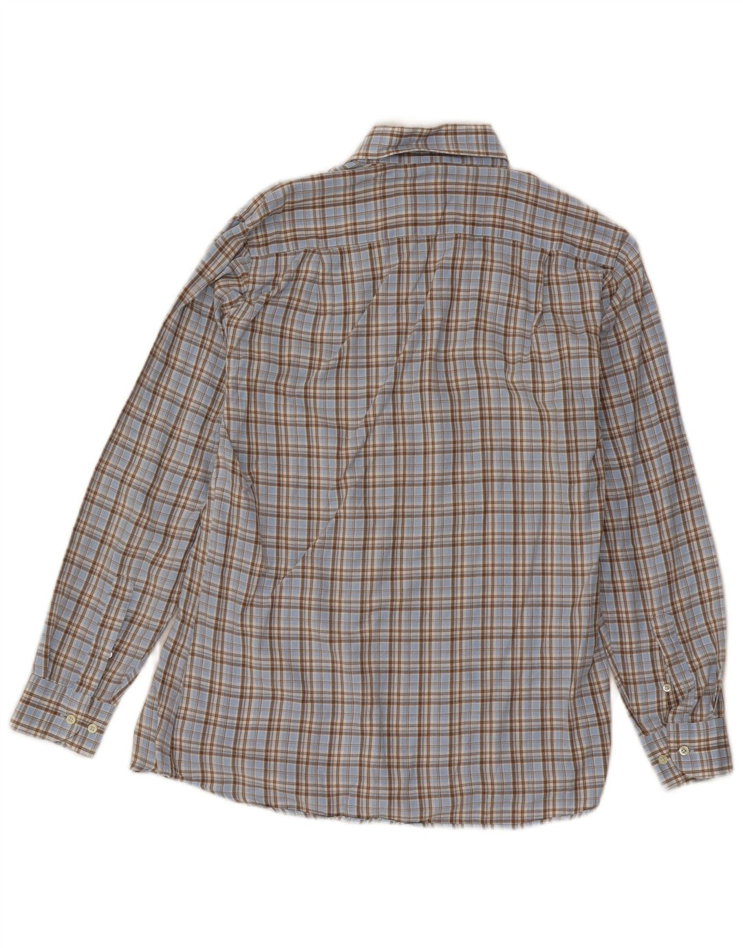Camisa Avirex Hombre Algodón Cuadros Azul Medio