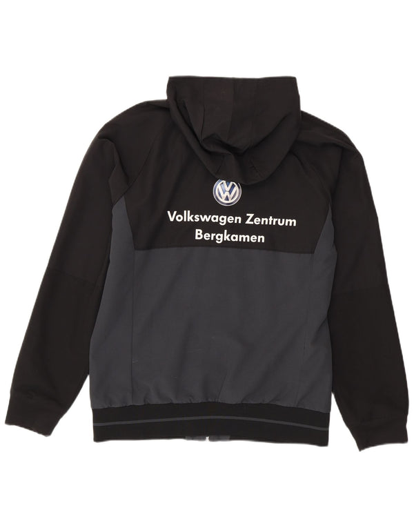 Adidas Hombre Chaqueta De Chándal Con Capucha Y Estampado Gráfico Bloque De Color Negro Mediano