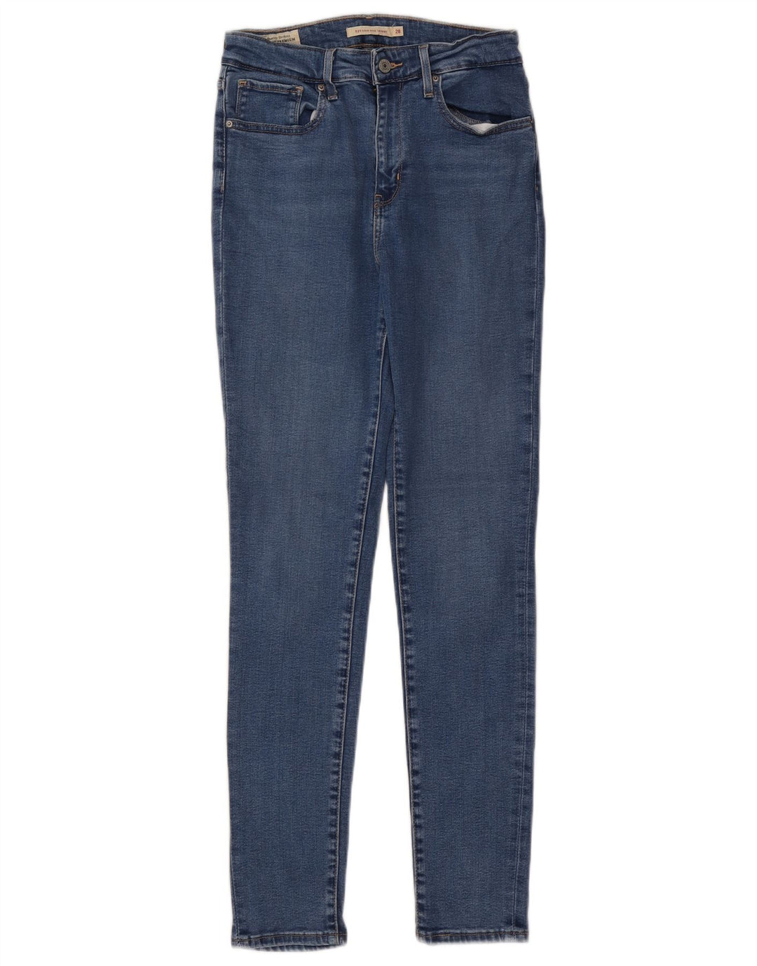 LEVI'S Vaqueros pitillo de talle alto 721 para mujer W28 L30 Azul