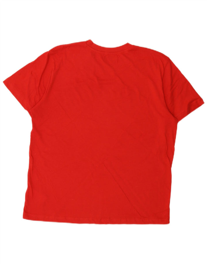 Kappa - Camiseta para hombre, talla grande, color rojo, algodón