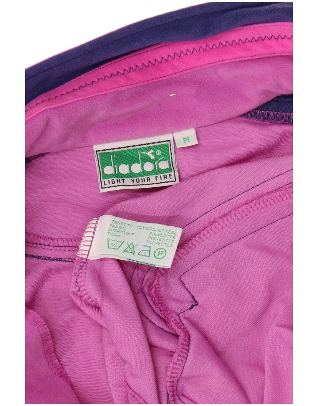 DIADORA Chaqueta polar estampada para mujer, UK 44, color rosa medio