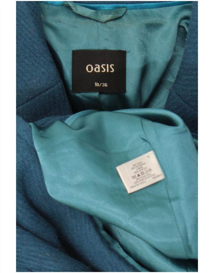 Abrigo Oasis Mujer UK 10 Small Lana Azul