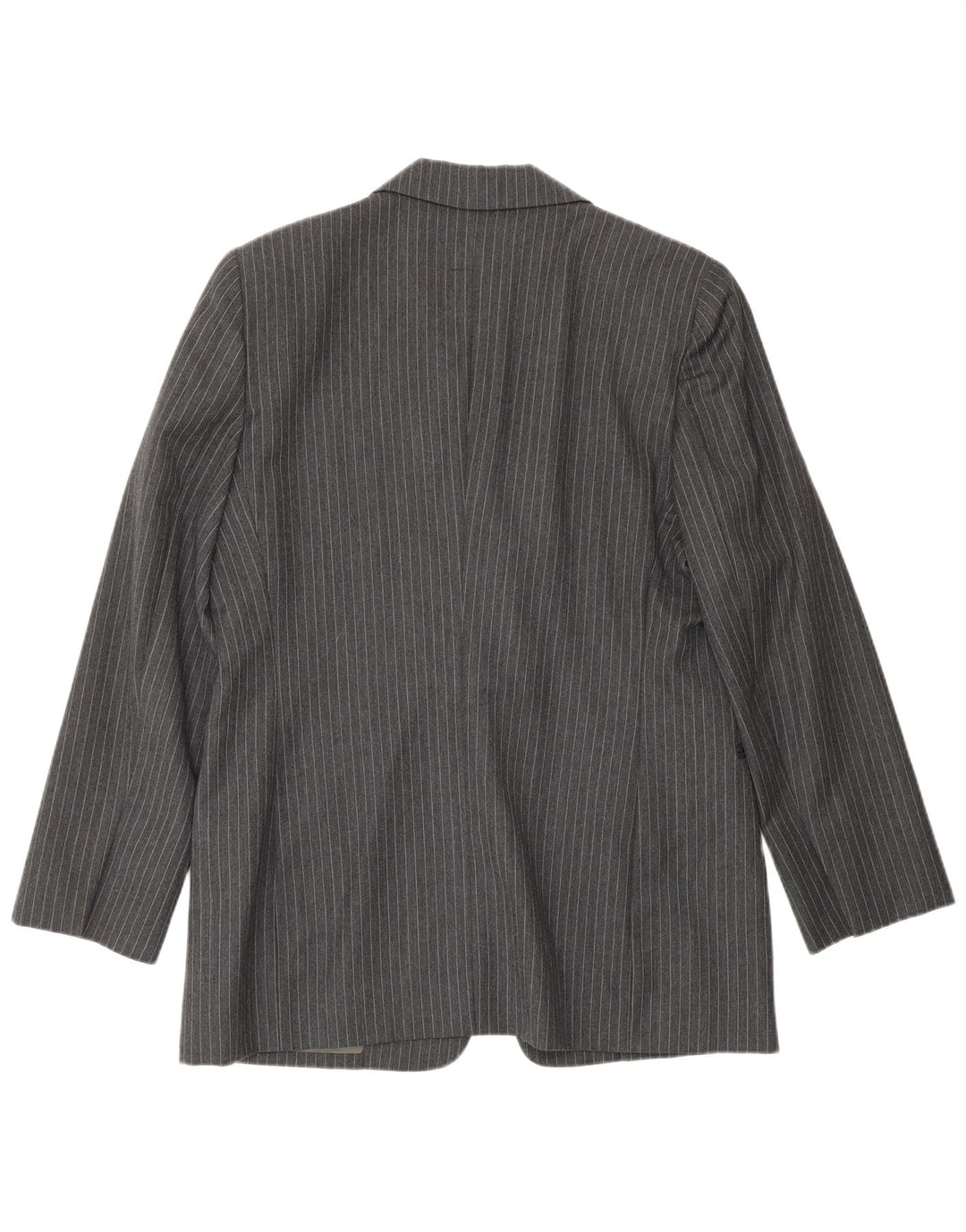 Ferre Mujer 001 1 Botón Blazer Chaqueta UK 46 Grande Gris Acetato De Rayas Pintadas
