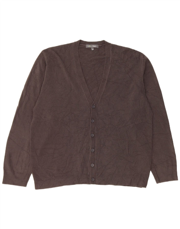 Marks & Spencer - Cárdigan para hombre (2XL), color gris acrílico