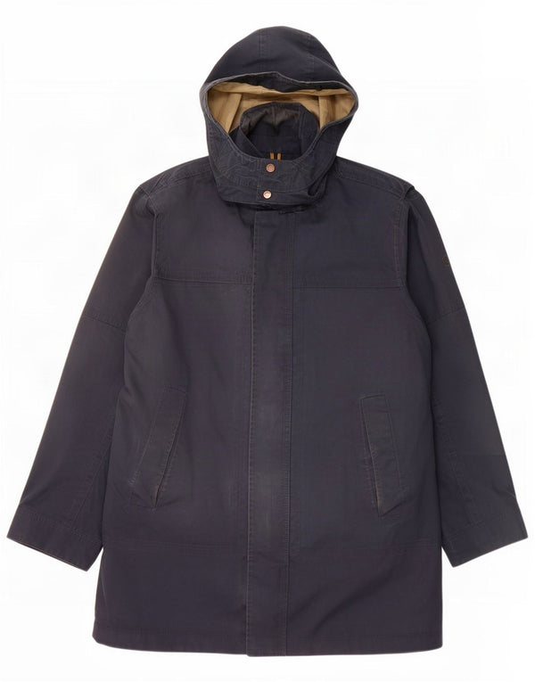 Timberland Abrigo cortavientos con capucha para hombre UK 44 2XL Algodón azul marino