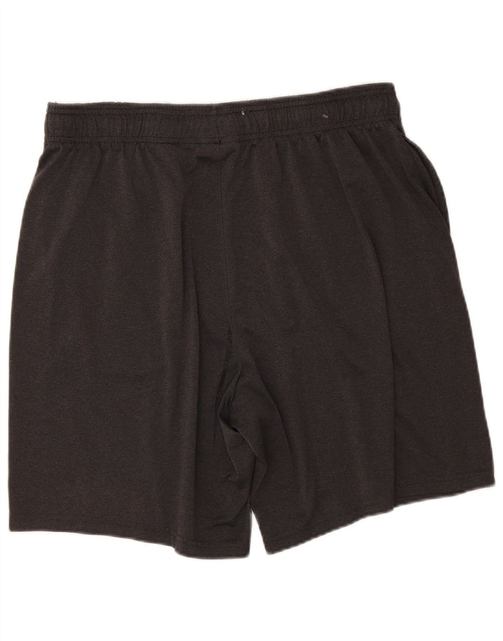Reebok - Pantalones cortos deportivos para hombre, poliéster gris grande