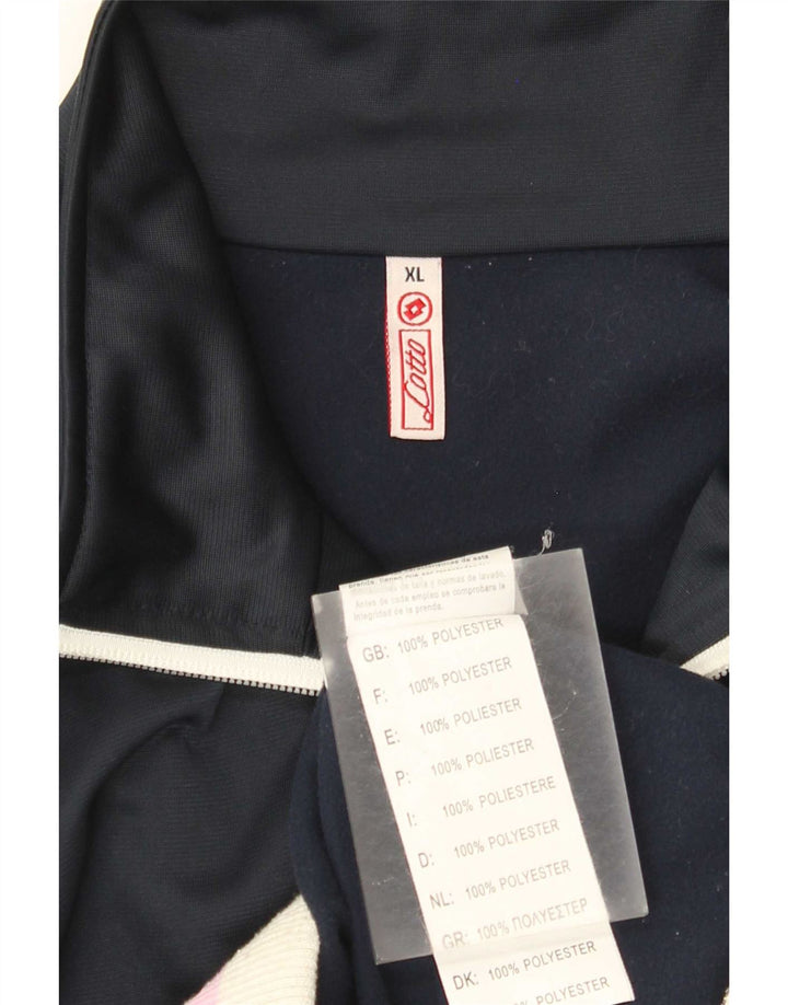 Lotto Chaqueta de Chándal para Mujer ES 40 XL Poliéster Colorblock Azul Marino