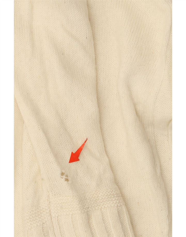 Tommy Hilfiger Jersey con Cuello y Cremallera para Hombre de Lana Blanca Grande