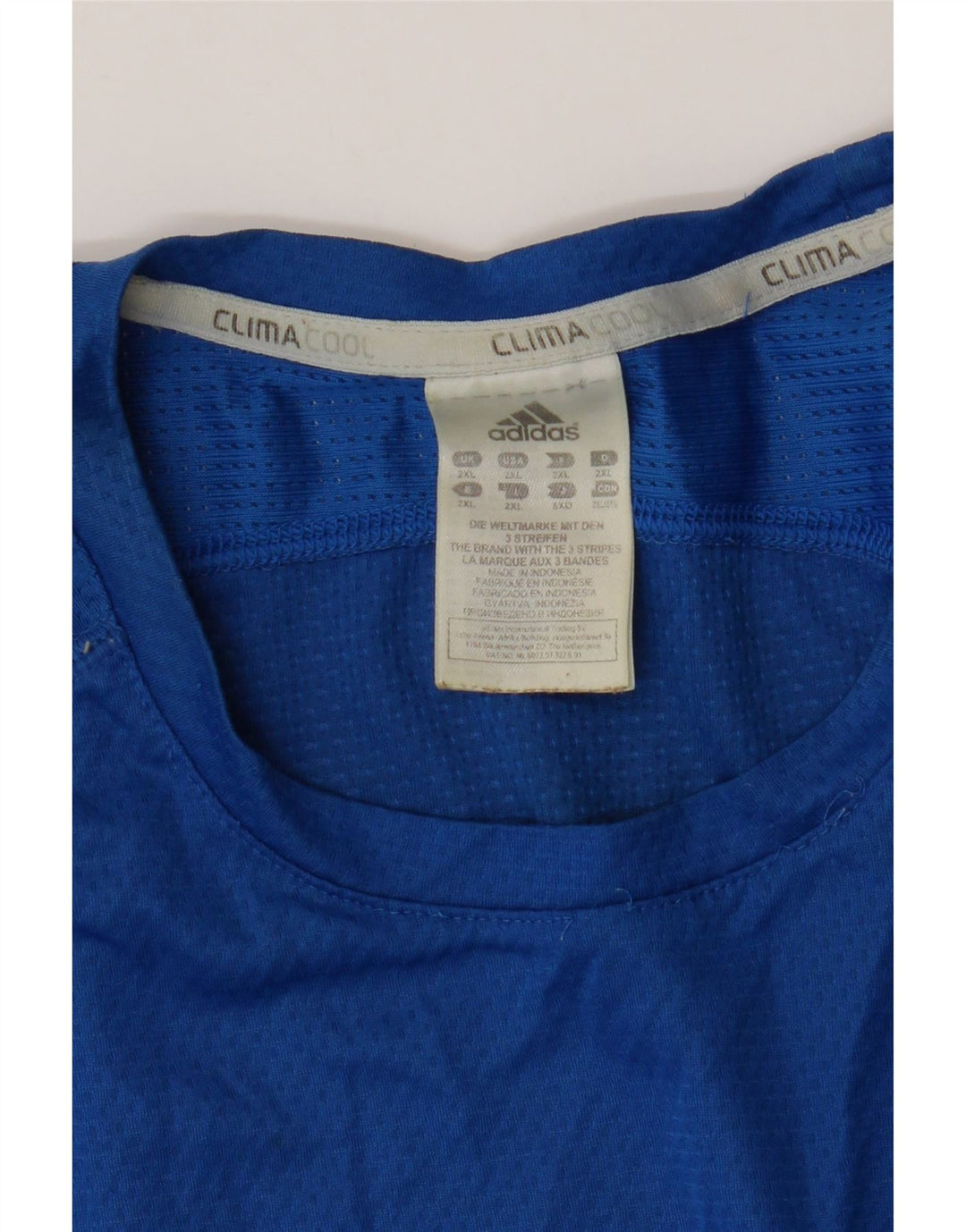 Adidas Mens Climacool Camiseta Top 2XL Azul Poliéster