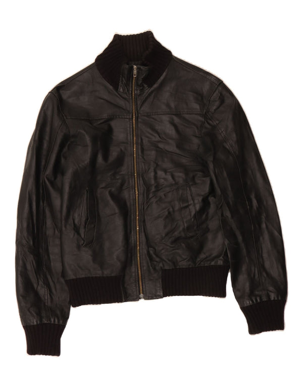 XAGON Chaqueta de cuero para hombre UK 34 XS Cuero negro