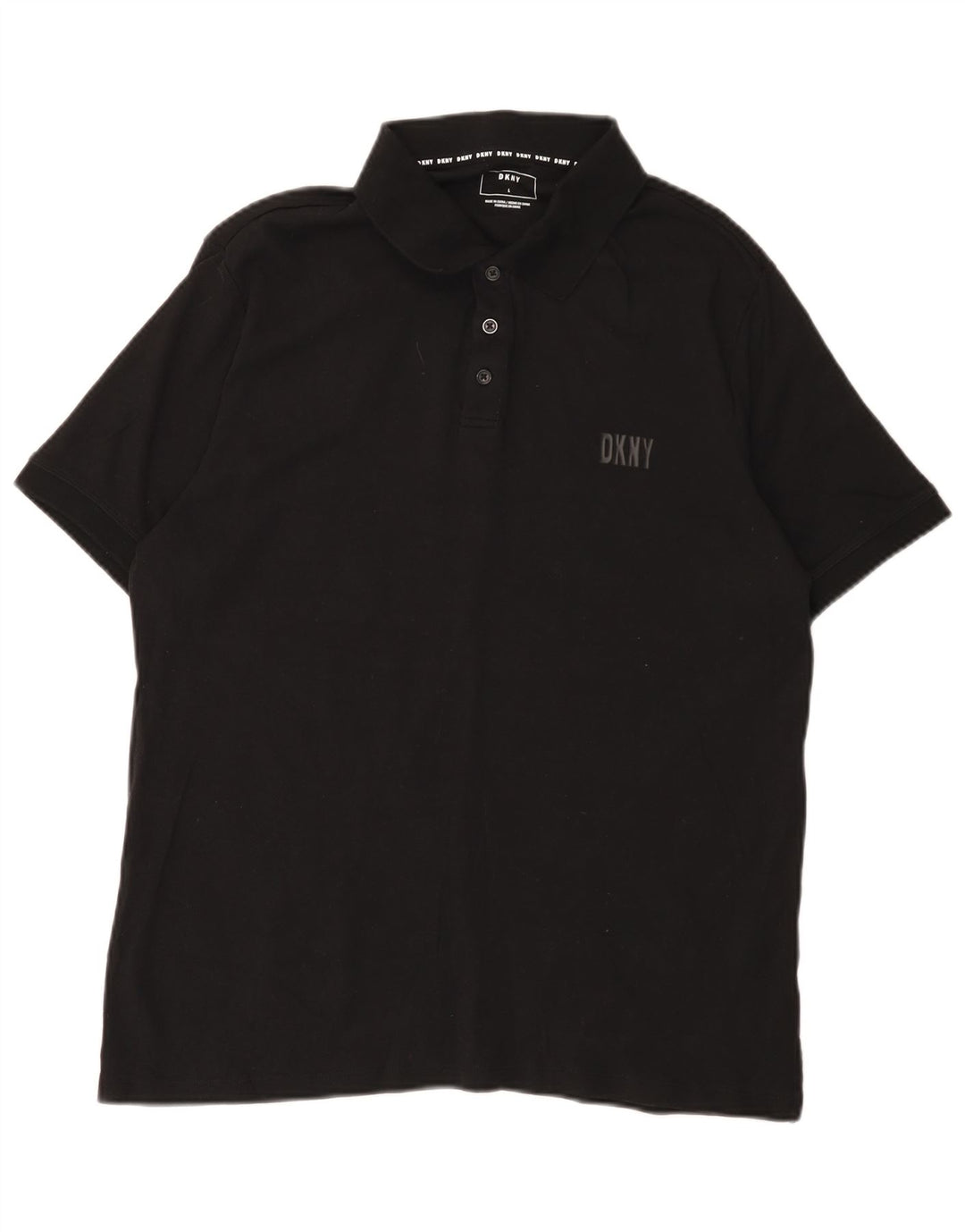 Polo Dkny Hombre Grande Algodón Negro