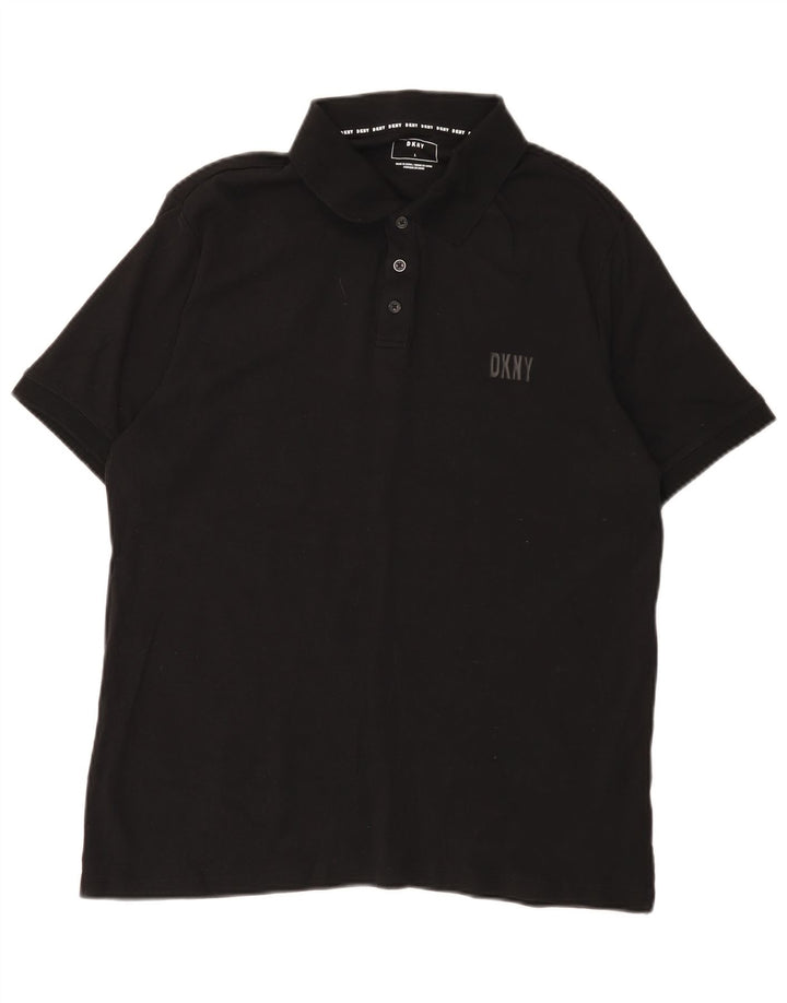 Polo Dkny Hombre Grande Algodón Negro