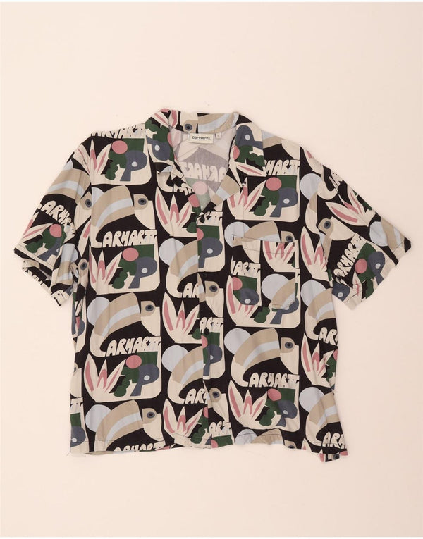 CARHARTT Camisa de manga corta con estampado gráfico para hombre Patchwork multicolor grande