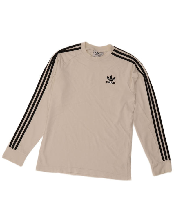 Adidas Hombre Top Manga Larga Medio Algodón Blanco