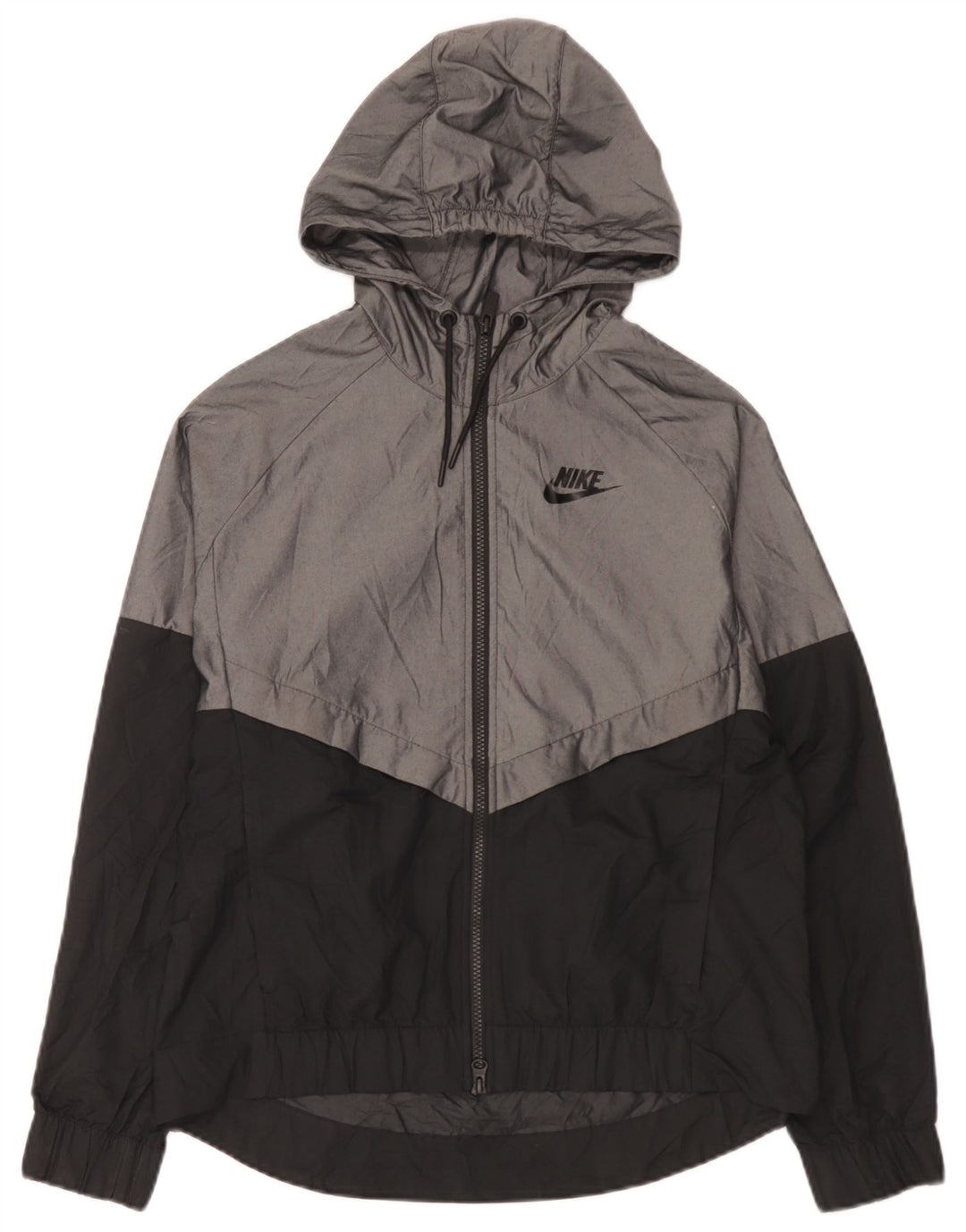 Nike Chaqueta impermeable con capucha para hombre UK 38 Medium Grey Colourblock Nylon
