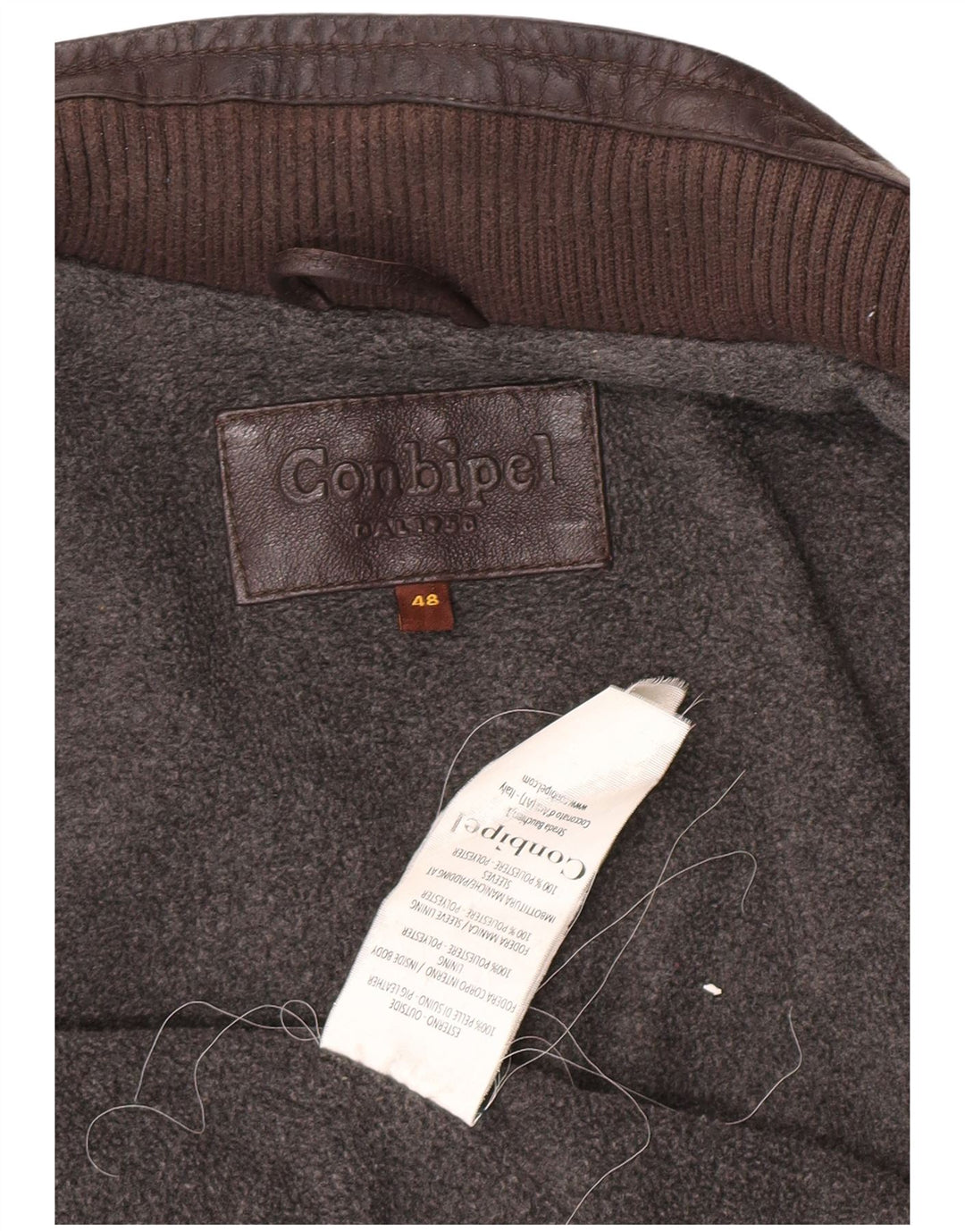 Conbipel Chaqueta De Cuero Hombre IT 48 Cuero Marrón Medio